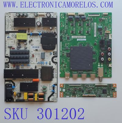 KIT DE TARJETAS PARA SMAR TV VIZIO 4K UHD / MAIN 6M03A0001X00J / TE.MT5597.EC762 / 6M03M0003120R / FUENTE PW.176W1.681 / T-CON TACDJ4031 / E253117 / PANEL V650DJ4-D03 ReV.C1 / MODELO V655-G9 / V655-G9 LINIYB